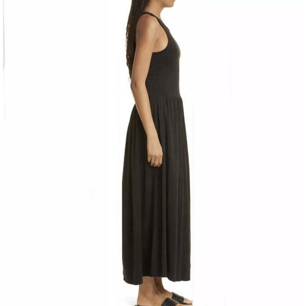 ATM Anthony Thomas Melillo Racerback Stretch Pima Cotton Maxi Black Dress M $295 - Picture 4 of 8